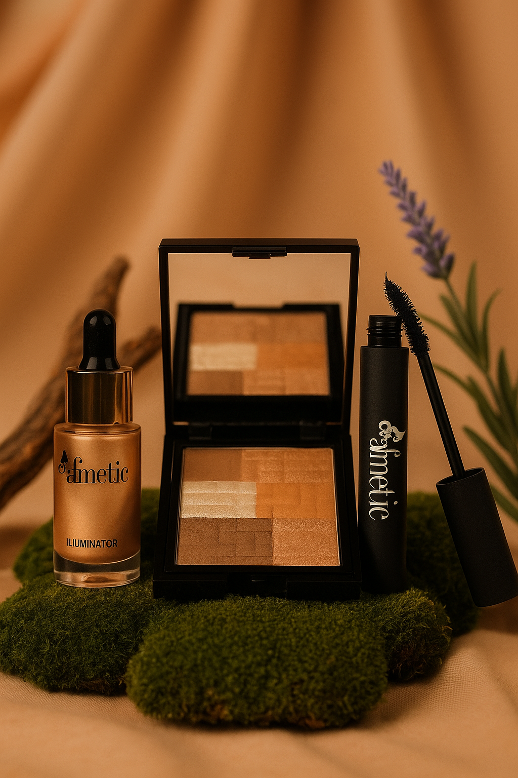 Afmetic mascara, illuminator and face palette
